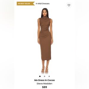 Steve Madden Brown Cowl Neck Dress